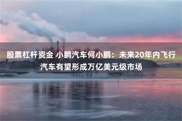 股票杠杆资金 小鹏汽车何小鹏：未来20年内飞行汽车有望形成万亿美元级市场