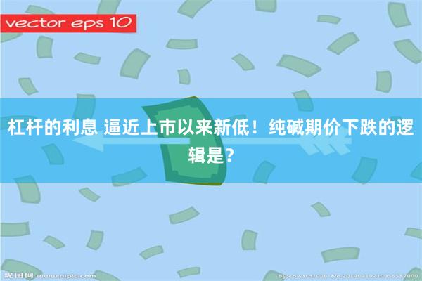 杠杆的利息 逼近上市以来新低！纯碱期价下跌的逻辑是？