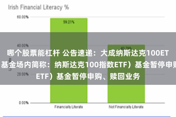 哪个股票能杠杆 公告速递：大成纳斯达克100ETF（QDII）（基金场内简称：纳斯达克100指数ETF）基金暂停申购、赎回业务